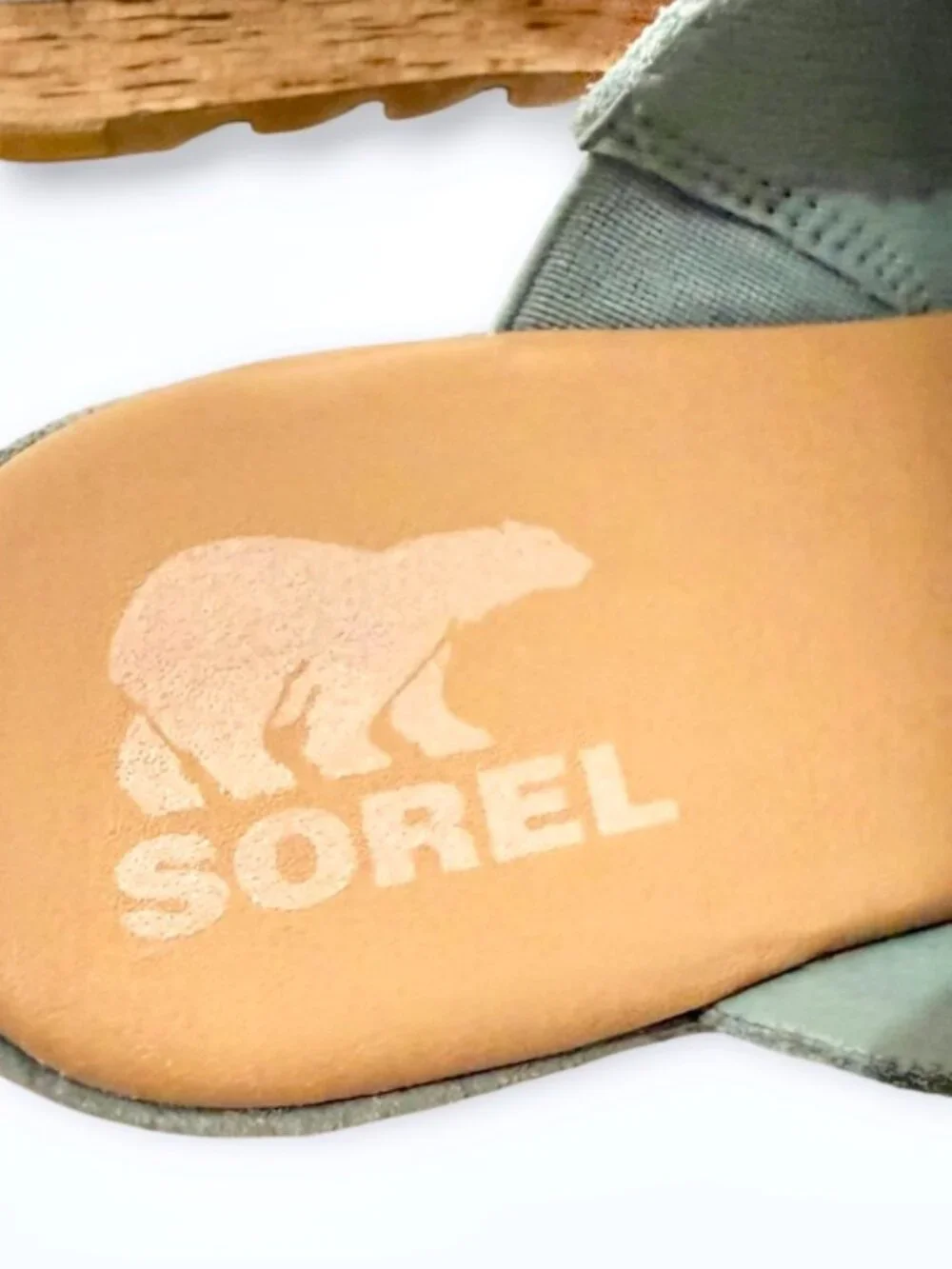 Sorel Cameron Flatform Mule Platform Sandals Light Blue Slip On Women's Size 9